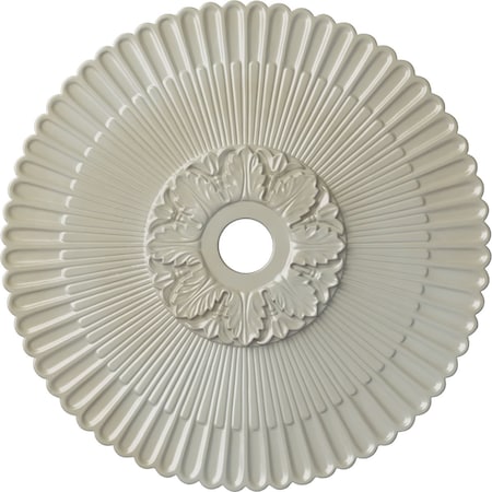 Ekena Millwork Melonie Ceiling Medallion (Fits Canopies up to 6 1/4"), Hand-Painted Flash Blue, 36 1/4"OD x 1 7/8"P CM36MEFBS